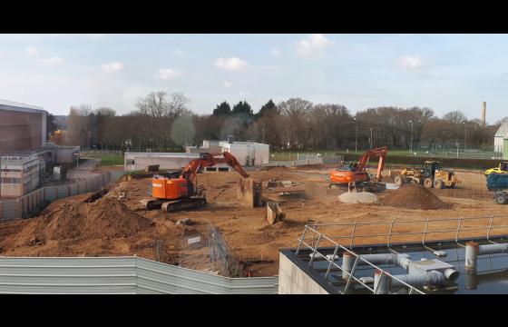 Travaux de construction du nouveau bâtiment du Shom à Brest