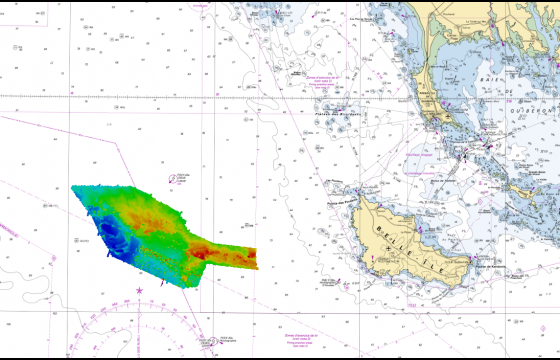 Levés réalisés au large de Belle-Île dans le cadre des EMR