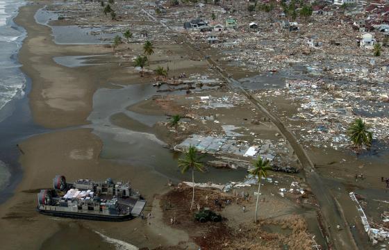 Après le passage d'un tsunami